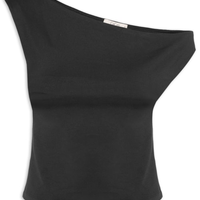 Regata Feminina Decote Assimétrico - Preto