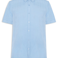 Camisa Masculina Manga Curta Viscose - Azul