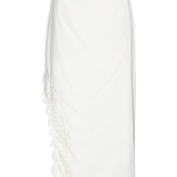 Saia Crepe Lace Lais - Branco