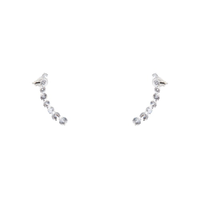 Earcuff Feminino Zircônia - Prateado