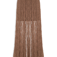 Saia Midi Feminina Em Renda - Marrom