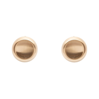 Brinco Feminino Redondo Em Metal Fosco - Dourado