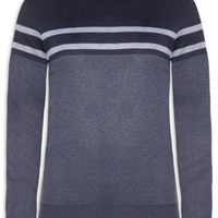 Suéter Masculino Gola Redonda Listra - Azul