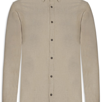 Camisa Masculina Casual Classic Fit Melange - Bege