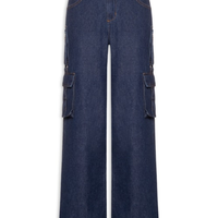 Calça Feminina Panta Wide Talita - Azul