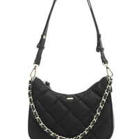 Bolsa Feminina Pequena Nylon Eco Calf - Preto