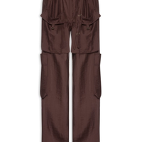 Calça Feminina Cargo Bolsos - Marrom