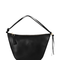Bolsa Feminina Pequena Hobo Em Couro - Preto