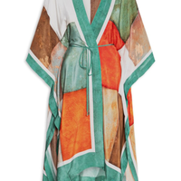 Maxi Kimono Feminino Seda - Verde