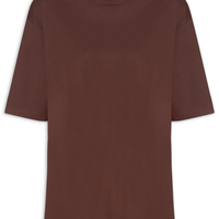 Camiseta Feminina Oversized - Marrom