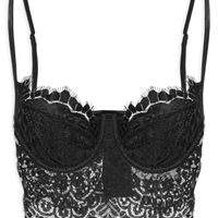 Top Feminino Em Renda - Preto