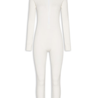 Macacão Feminino Justo Ao Corpo Em Tricot - Off White
