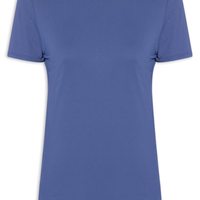 Camiseta Feminina Manga Curta Lisa - Azul