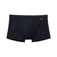Cueca Boxer Com Padrão Geométrico Em Algodão Supima - Azul