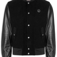 Jaqueta Masculina Varsity Mix - Preto
