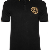 Polo Masculina Embroidered V-Emblem Shirt - Preto