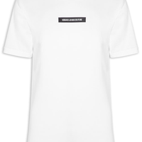 Camiseta Masculina Regular-Fit Logo Patch - Branco
