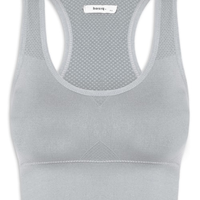Top Feminino Fitness Com Bojo Removível - Cinza