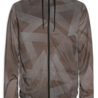 Jaqueta Masculina Corta Vento Estampada - Marrom