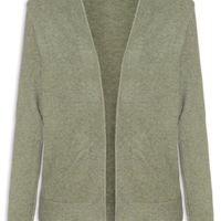 Cardigã Feminino Comfy Em Tricot - Verde