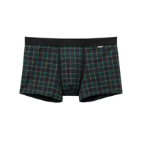 Cueca Boxer Xadrez Em Algodão Supima - Verde