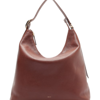 Bolsa Feminina Hobo Couro Grande - Marrom