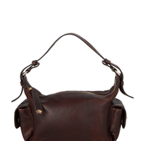 Bolsa Feminina Média Bulldog Enfeites - Marrom
