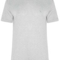 Camiseta Masculina Manga Curta Mescla - Cinza