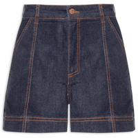 Short Feminino Jeans Confort Detalhe Pesponto - Azul