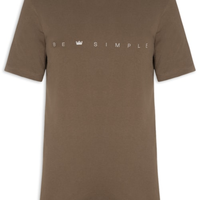 Camiseta Masculina Vintage Be Simple Marrom