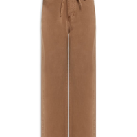 Calça Feminina Reta Cintura Baixa Sarja Color - Marrom