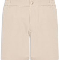 ?Short Masculino Casual com Cós Elástico - Bege