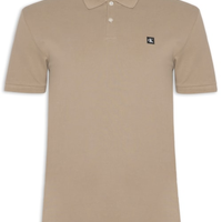 Polo Masculina Manga Curta Premium - Bege