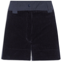 Short Feminino Veludo Ciclon Flora - Azul