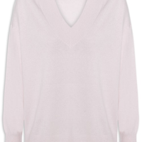 Suéter Feminino Gola V Com Blend De Lã E Cashmere - Rosa