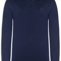 Suéter Masculino Gola V - Azul