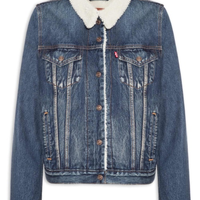 Jaqueta Feminina Original Sherpa Trucker - Azul