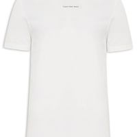 Camiseta Masculina Manga Curta CKJ Minimal Statement - Branco