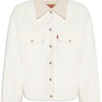 Jaqueta Feminina 90S Sherpa Trucker - Branco