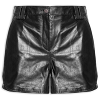 Short Feminino De Couro - Preto