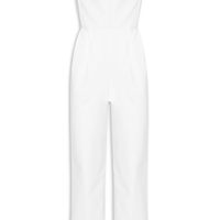 Macacão Feminino Corselet Prega e Vinco - Branco