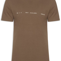 Camiseta Masculina Vintage Issue7 Marrom
