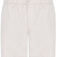 Short Masculino Em Misto Linho - Cinza