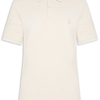 Polo Masculina Básica Summer Em Piquet De Algodão - Bege