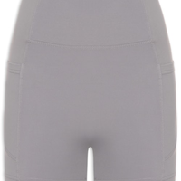 Short Feminino Fitness Com Bolso - Cinza