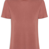 Camiseta Feminina Básica Alongada - Vermelho
