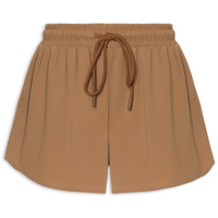 Short Feminino Fitness Solto - Marrom