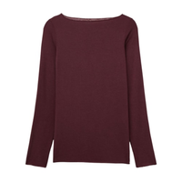Blusa Manga Comprida Em Cashmere Ultralight - Bordô