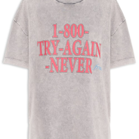 Camiseta Feminina Max Try Again - Cinza