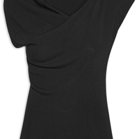 Blusa Feminina Decote Degagê Em Tricot - Preto